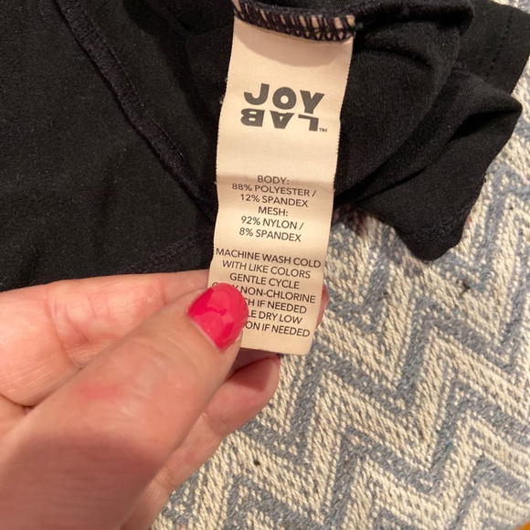 JoyLab Black V-Neck Active Tank Top – XS – Poly/Spandex/Nylon Blend - Picture 7 of 8
